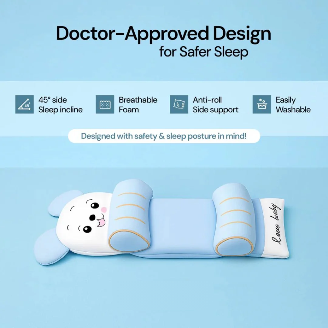🍼 Baby Head Shaping Pillow – Soft & Safe Support for Infants (High Quality Made in China 🇨🇳)