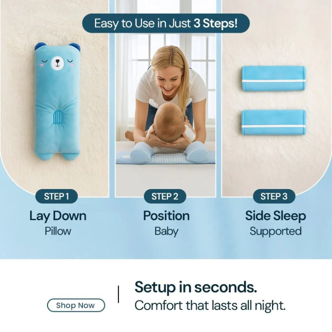 🍼 Baby Head Shaping Pillow – Soft & Safe Support for Infants (High Quality Made in China 🇨🇳)