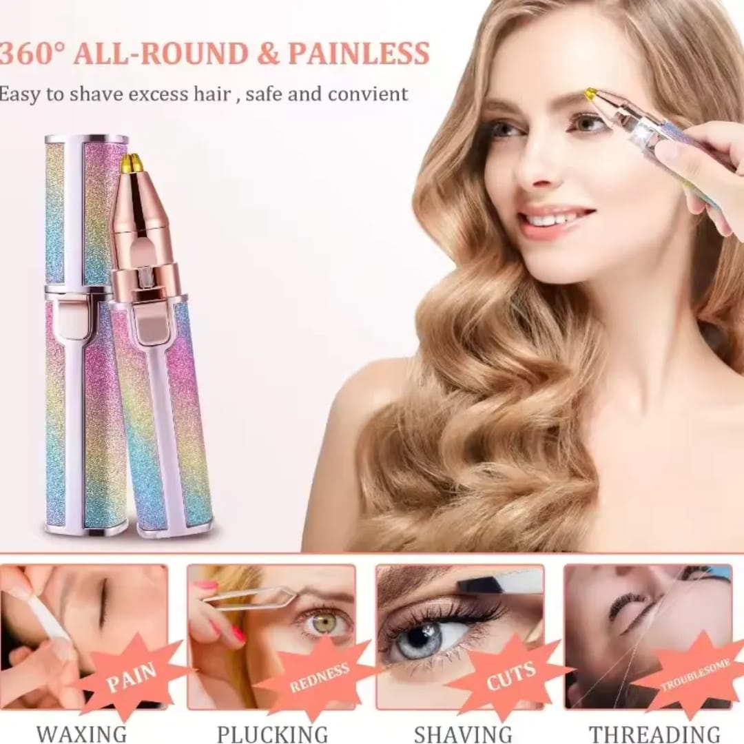 2 In 1 Rechargeable Flawless Eyebrow & Facial Hair Remover