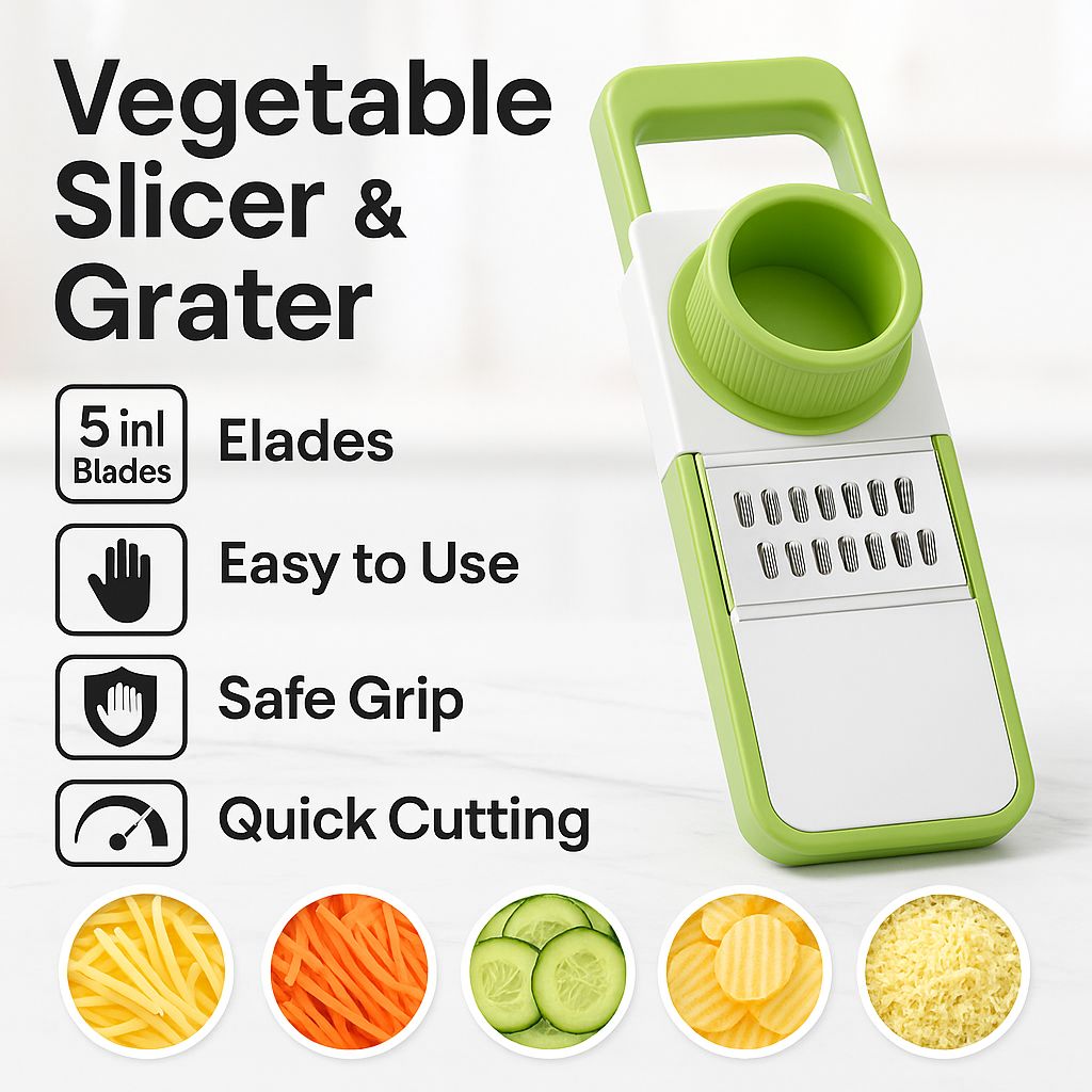 5 IN 1 Stainless Steel Vegetable Cutter