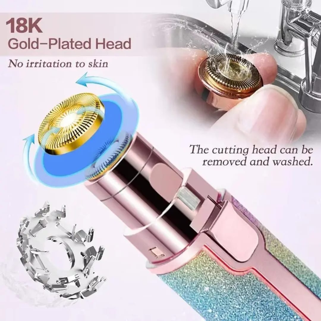 2 In 1 Rechargeable Flawless Eyebrow & Facial Hair Remover