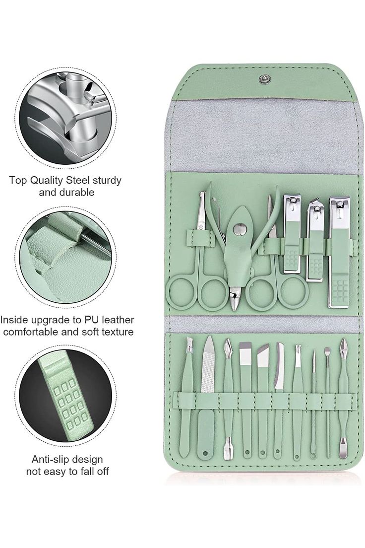 16 Pcs Stainless Steel Manicure Set - (IMPORTED)