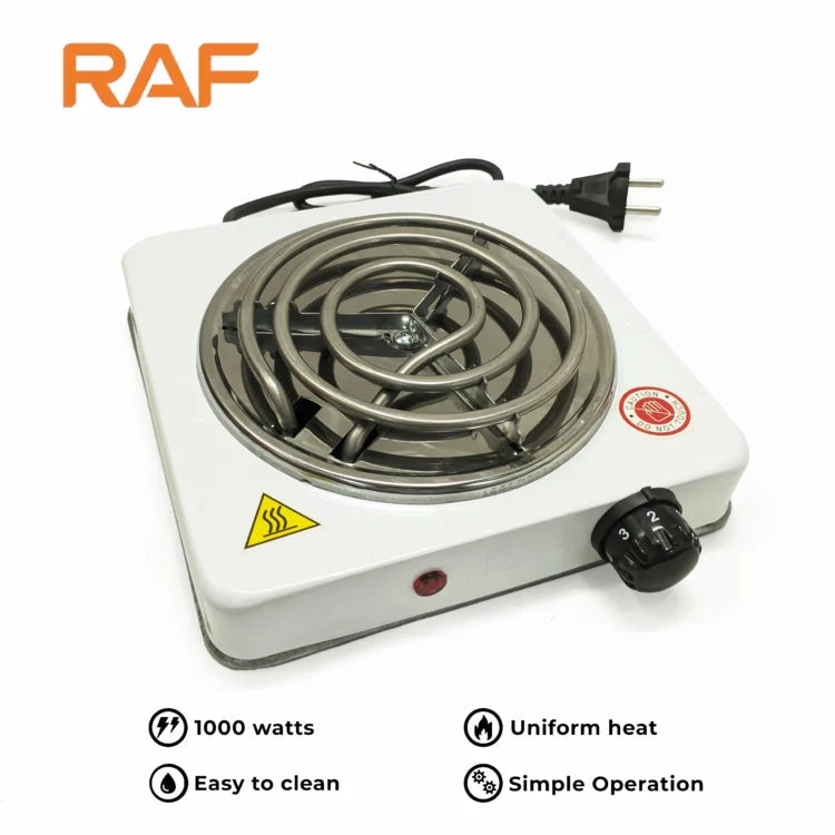 RAF™ Electric Stove & Hot Plate Cooker – 1000W with Uniform Heating