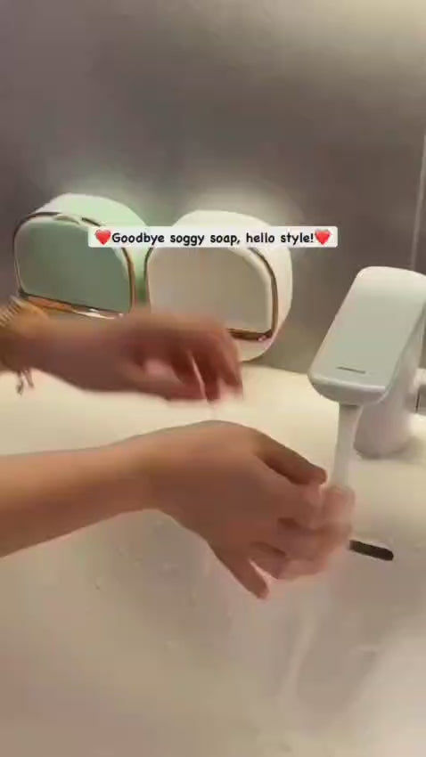 Waterproof Soap Saver Dish, Non-Slip Shower Soap Holder - Leak-Proof Bathroom Storage, Modern Soap Box for Sink