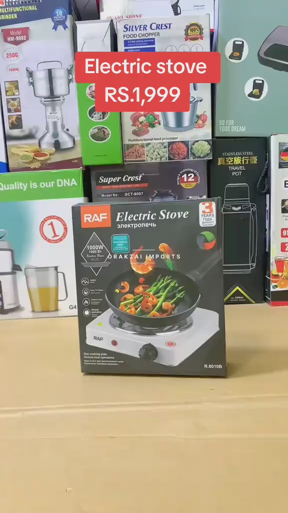 RAF™ Electric Stove & Hot Plate Cooker – 1000W with Uniform Heating