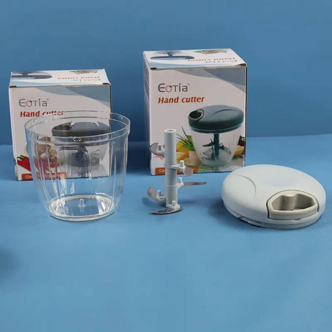 Hand Pull Food Chopper 5 Blade – Manual Vegetable & Fruit Cutter