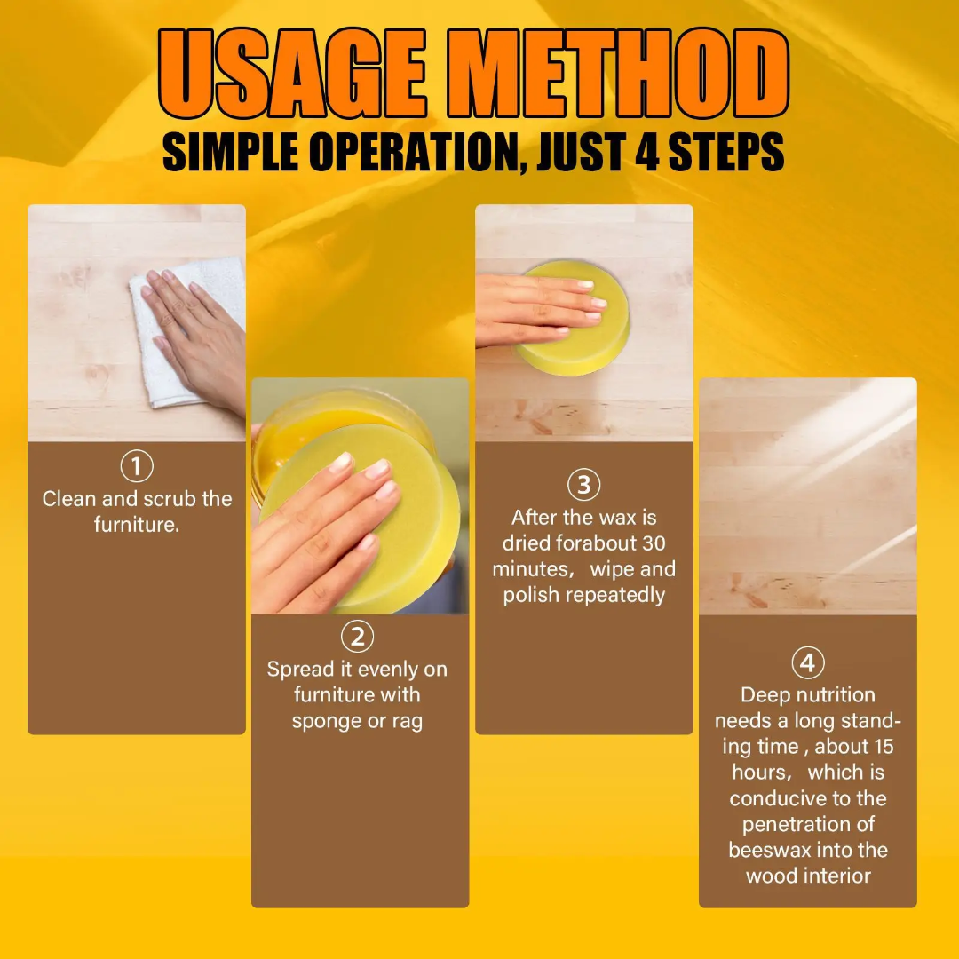 Natural Beeswax Furniture Polish – Wood Cleaner & Conditioner