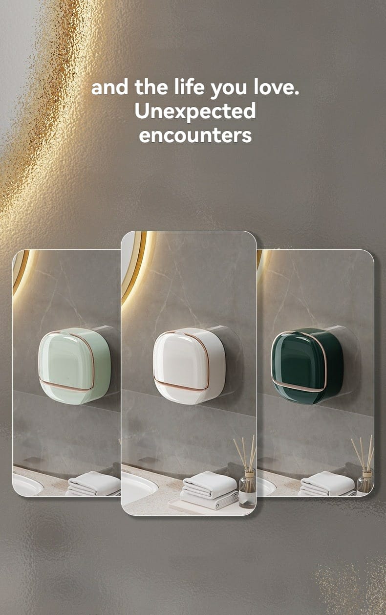 Waterproof Soap Saver Dish, Non-Slip Shower Soap Holder - Leak-Proof Bathroom Storage, Modern Soap Box for Sink