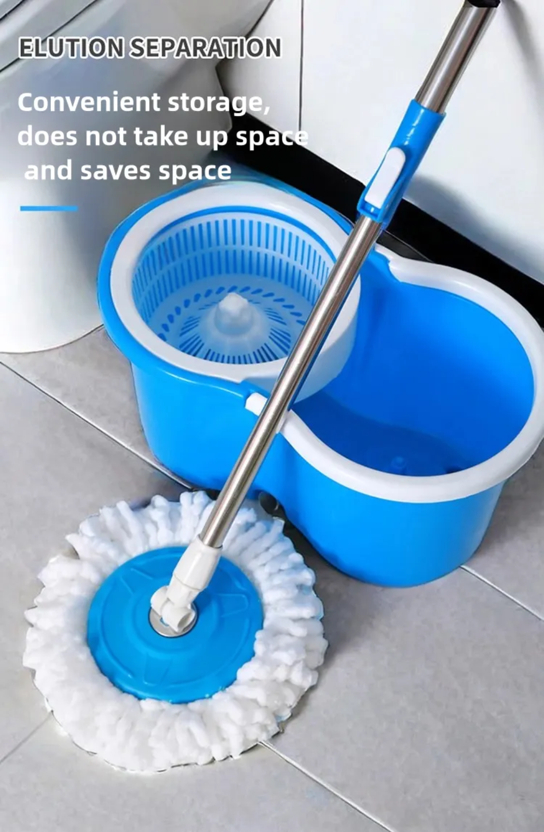 Magic Spin Mop Set - 360° Microfiber Mop Head Home Cleaning Tool