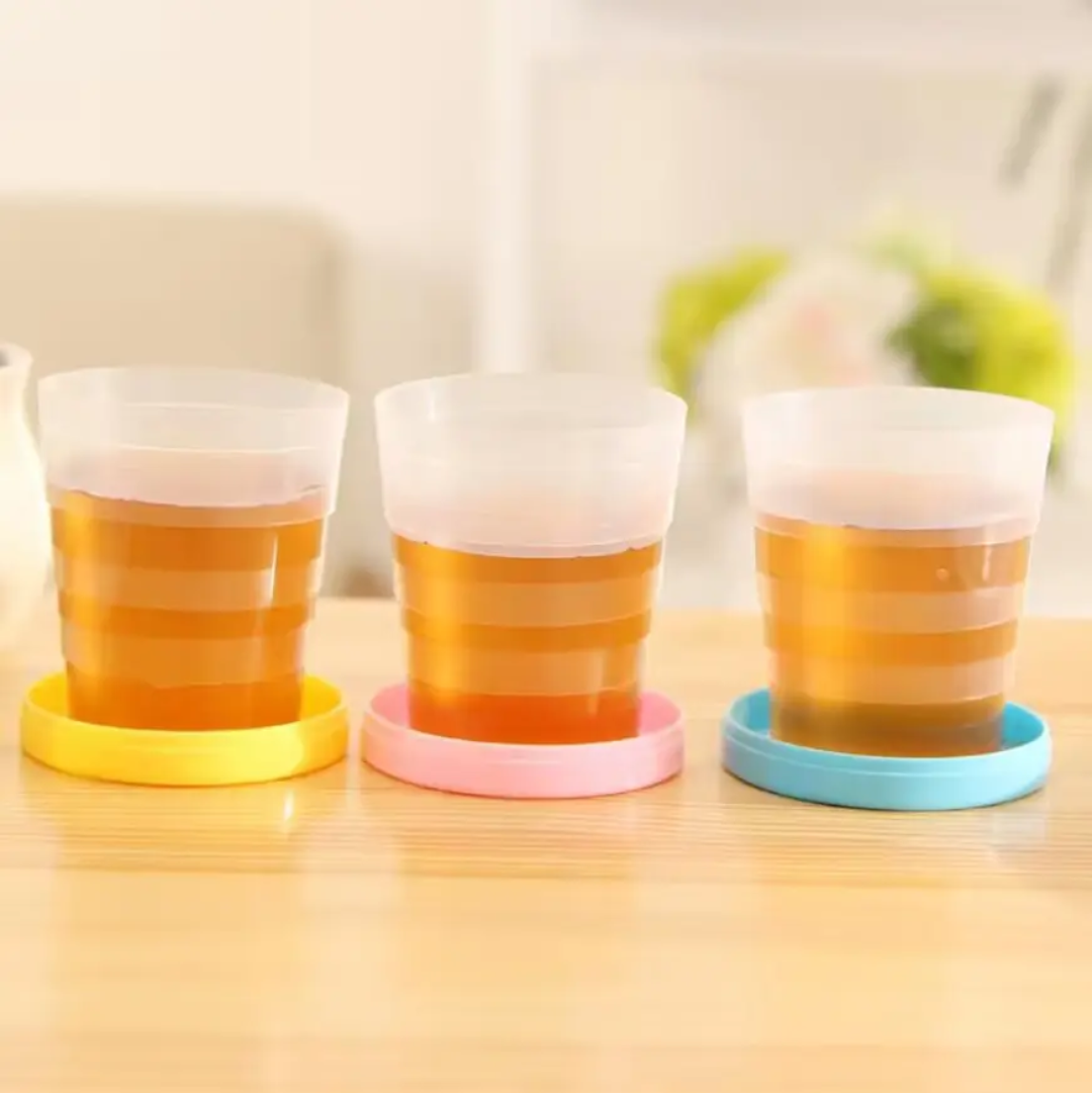 Portable Folding Collapsible Magic Cup – Compact Travel Folding Glass | High Quality