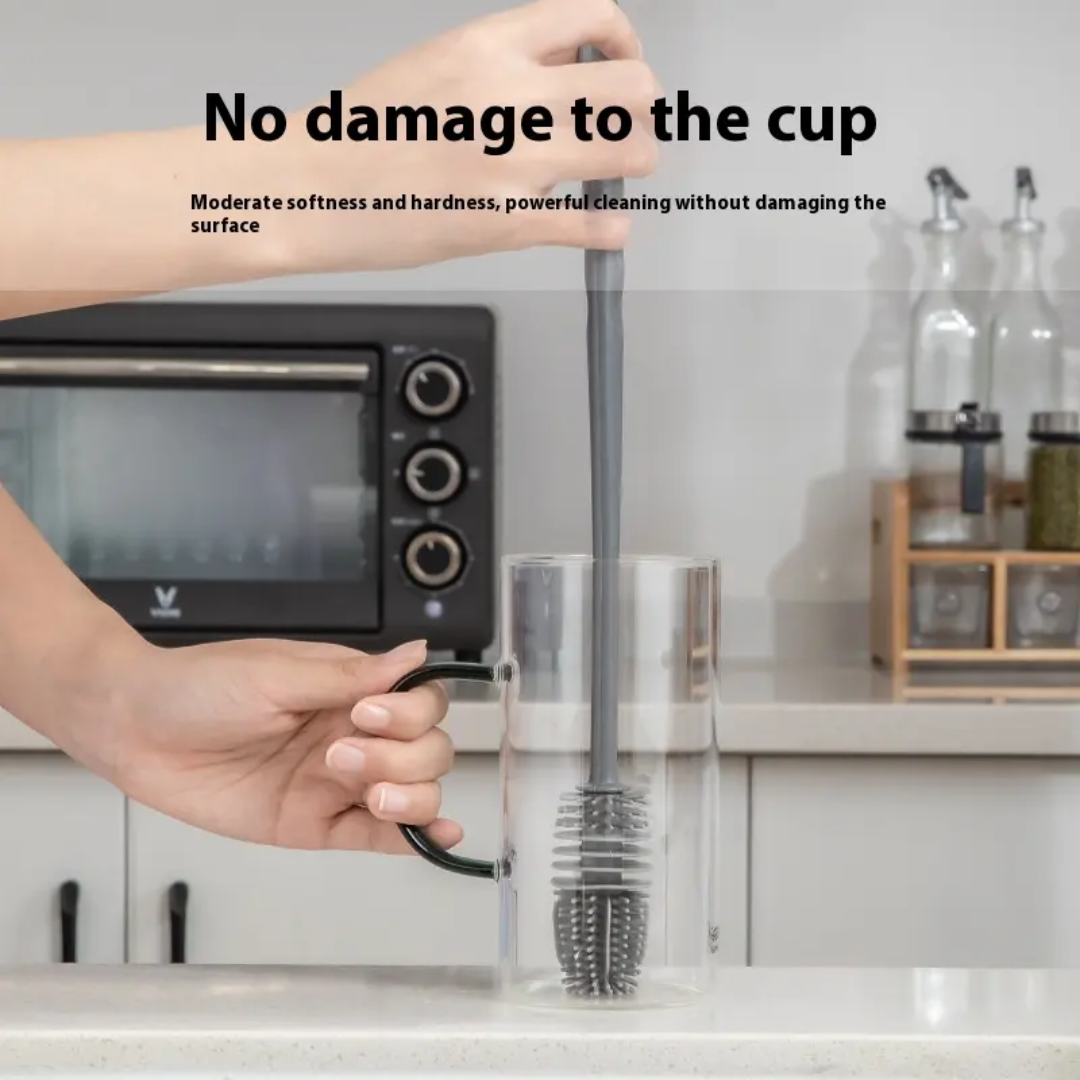 Silicone Bottle Brush – Flexible Long Handle Cleaning Brush for Bottles, Jars & Glasses