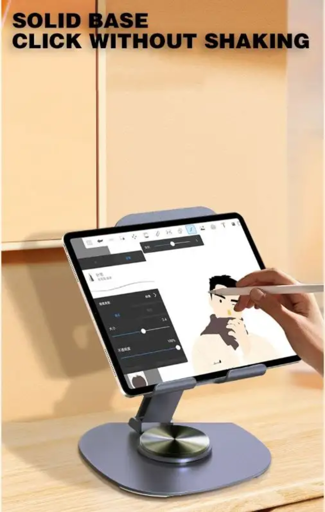 Metal 360° Rotating Desktop Mobile Stand – Premium Foldable Holder