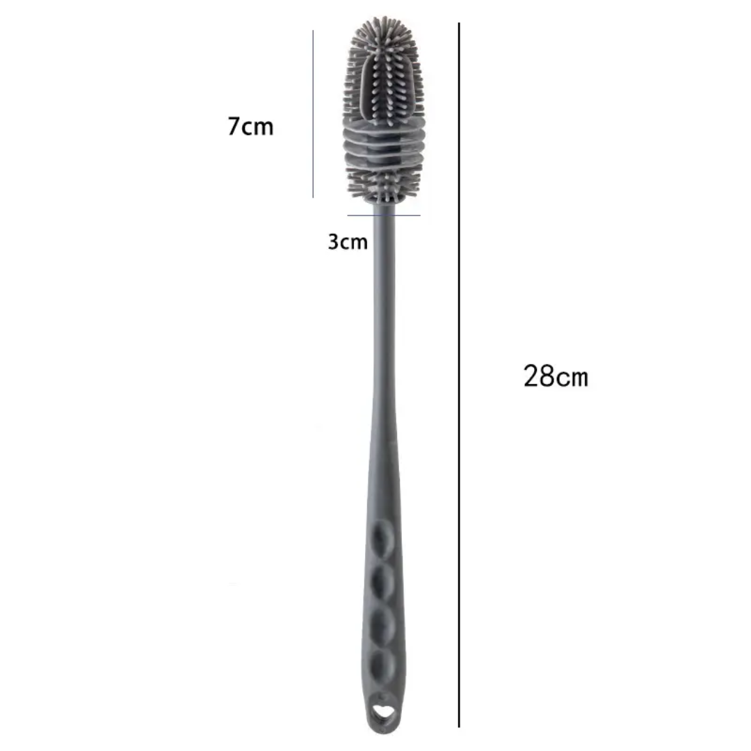 Silicone Bottle Brush – Flexible Long Handle Cleaning Brush for Bottles, Jars & Glasses
