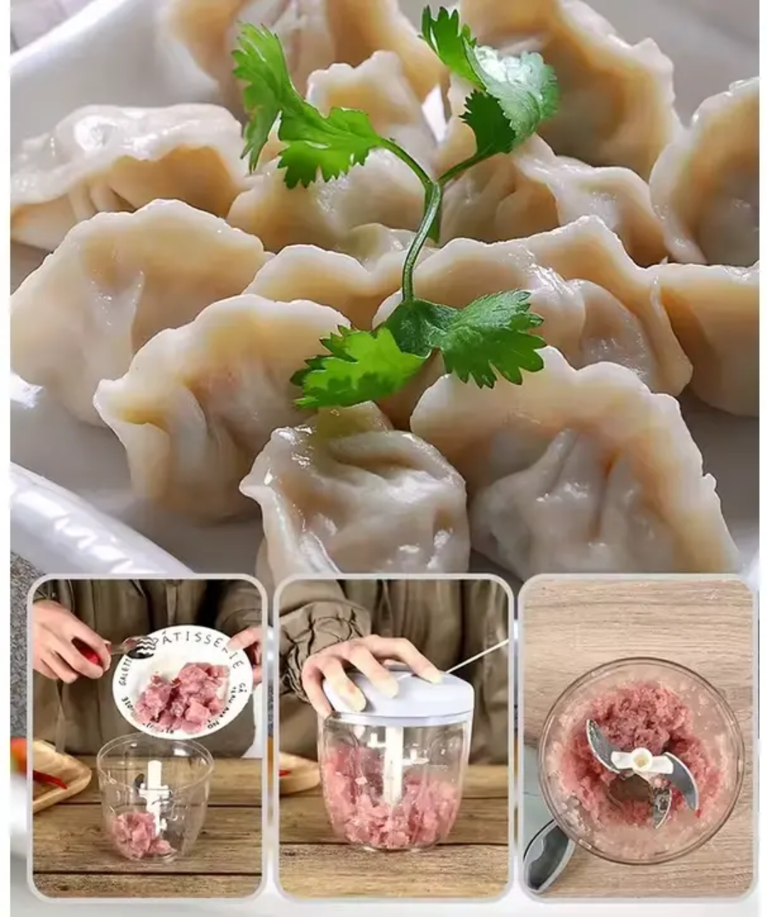 Hand Pull Food Chopper 5 Blade – Manual Vegetable & Fruit Cutter