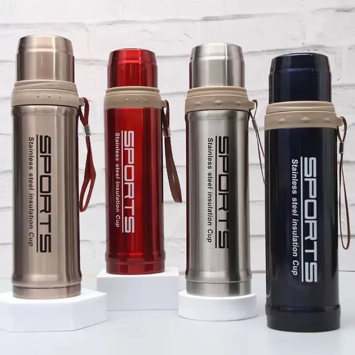Premium Stainless Steel Sports Bottle 750ml | Hot & Cold Insulation Flask